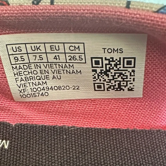 TOMS Women's Monopoly Board Flats - Pink and Cream - Picture 9 of 9